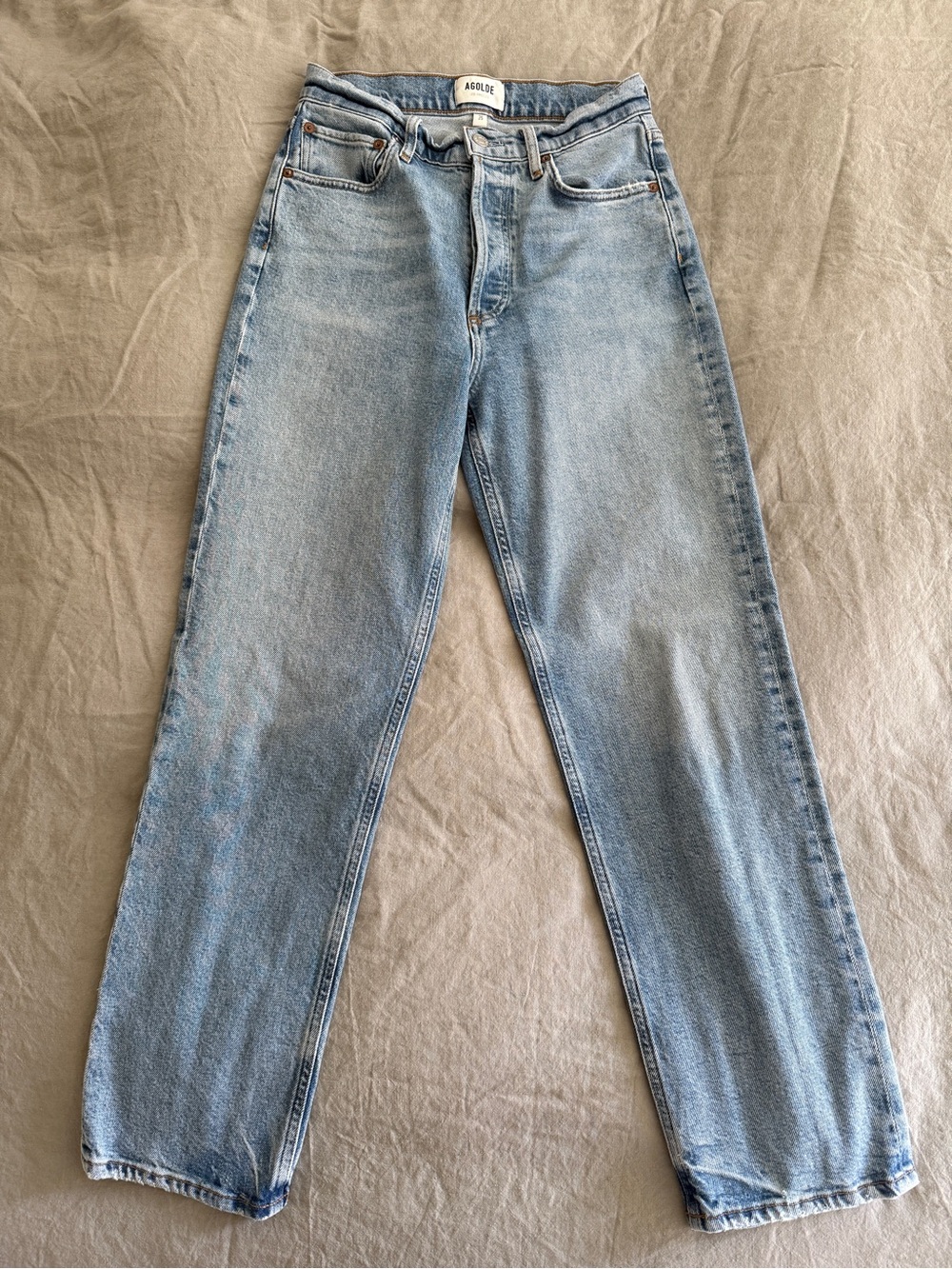 agolde ripple 90s pinch waist crop size 26